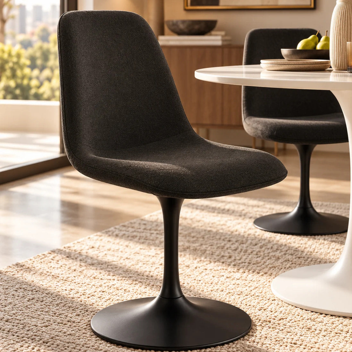 Vue lifestyle chaise LORA noire bronze