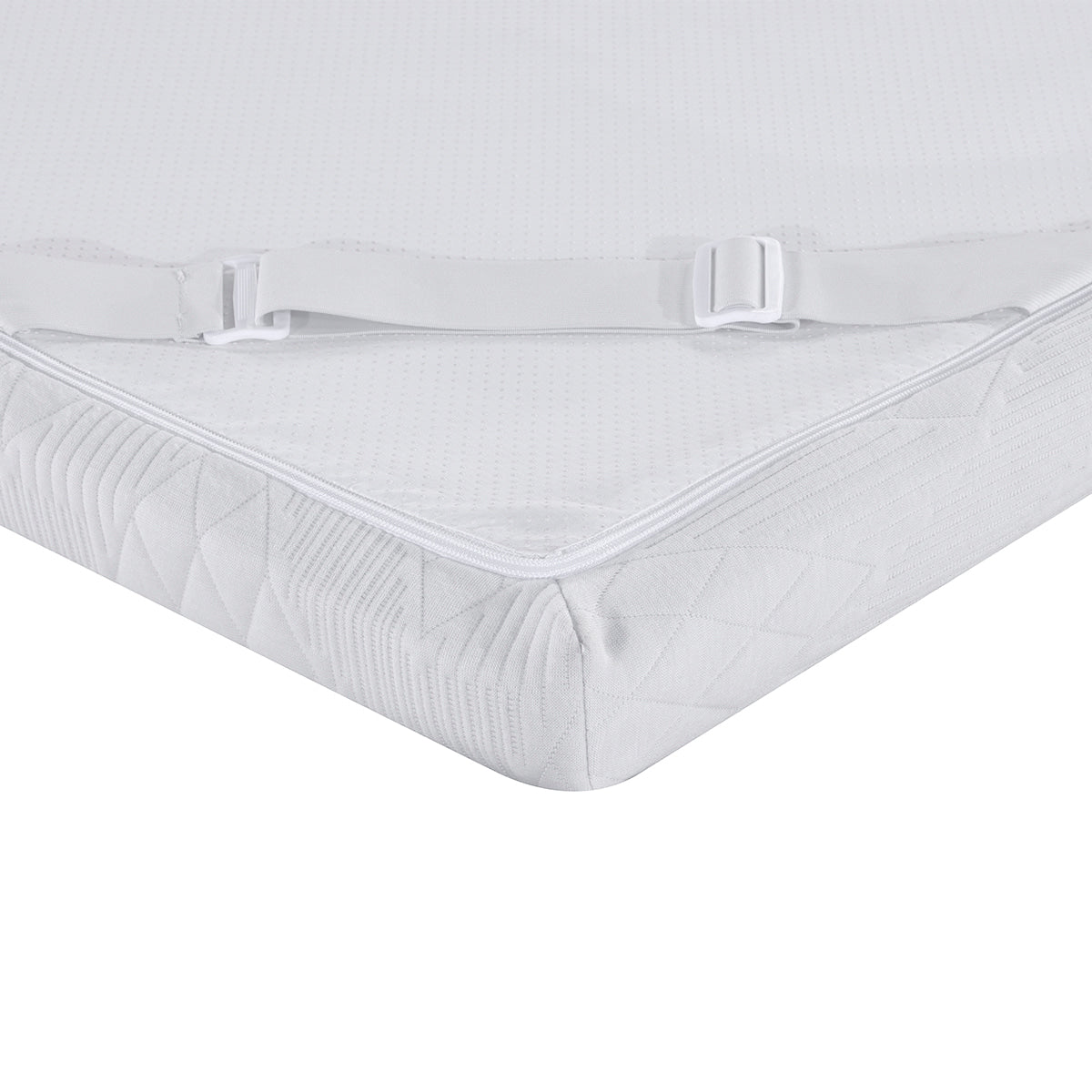 Détail sangle dessous surmatelas 5,3cm SENHO PLUME 140x190cm