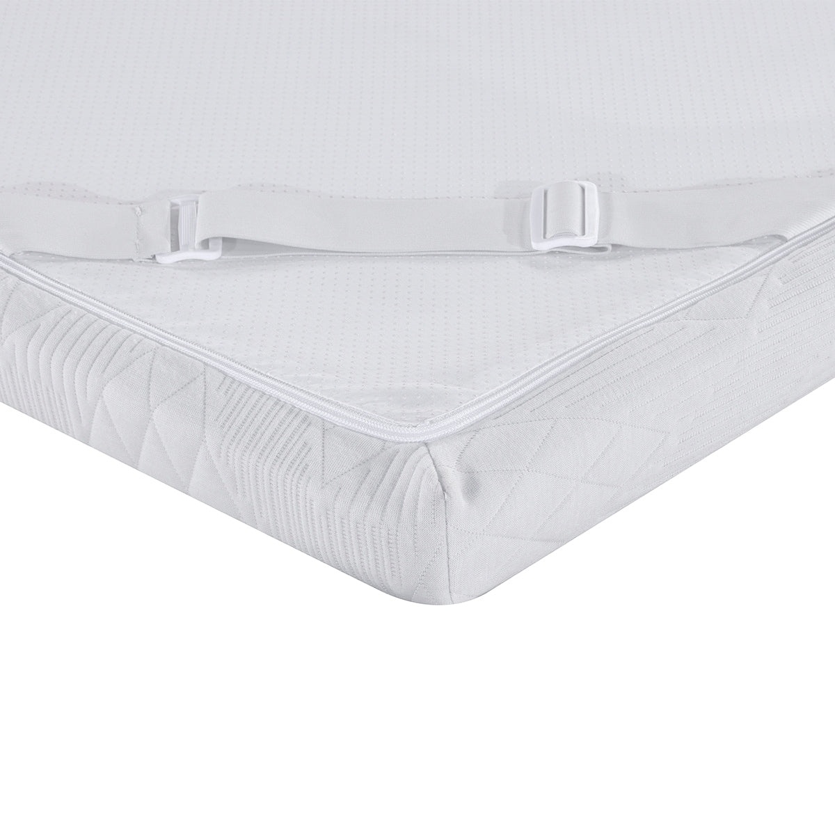 Détail sangle dessous surmatelas 5,3cm SENHO PLUME 160x200cm