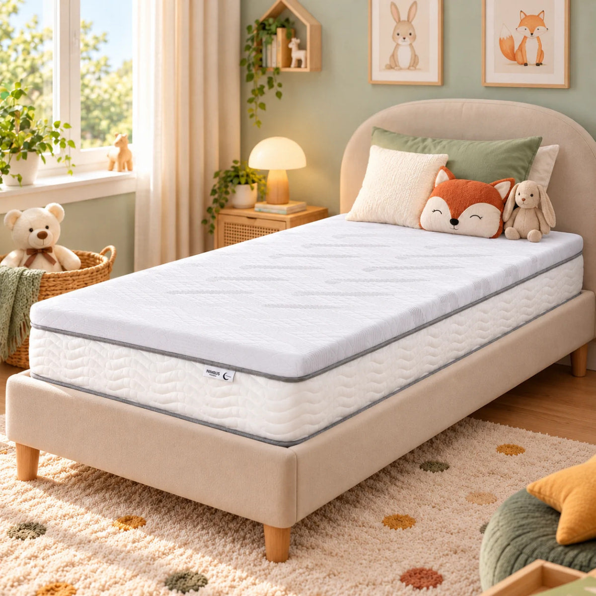 Lifestyle picture surmatelas PLUME 90x190x5.3 cm